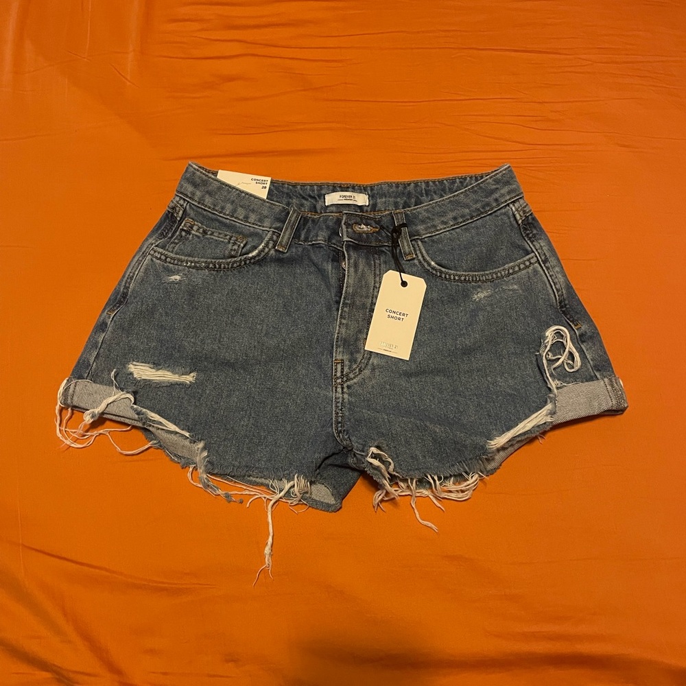 NWT Forever21 mid rise jean shorts